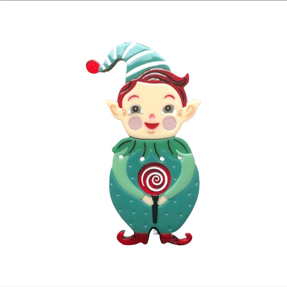 North Pole Apprentice Christmas Elf Brooch Johanna Parker x Lipstick & Chrome